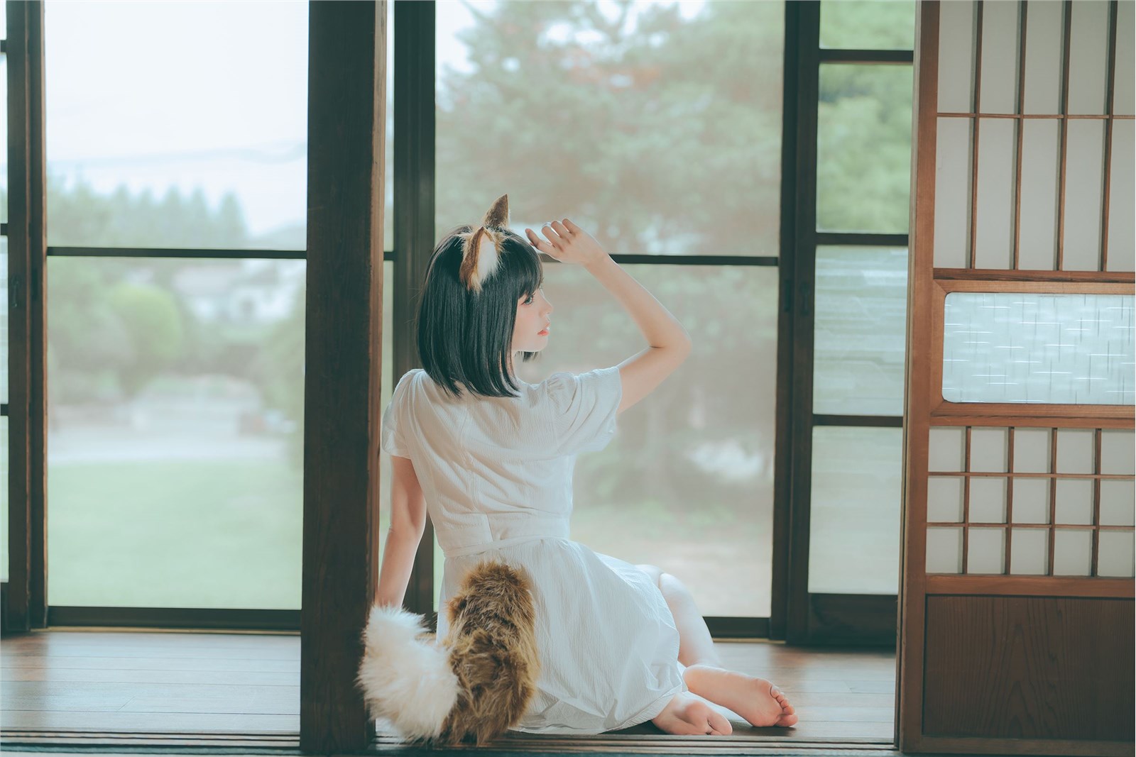 ElyEE Vol.117 2023 July B-Dongitsune~White dress fox girl in white dress(43)